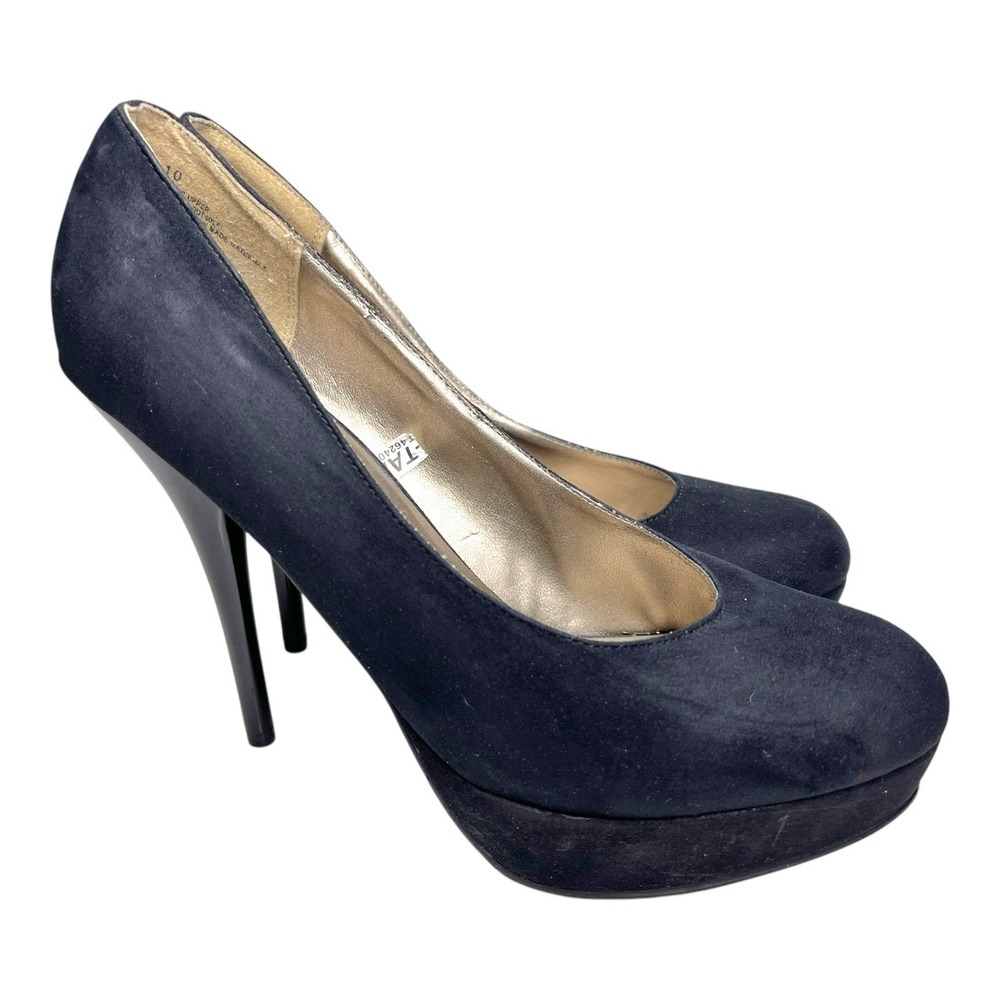 Target Mossimo 10 Black Platform Pumps Stiletto Round Toe Classic Dark Academia